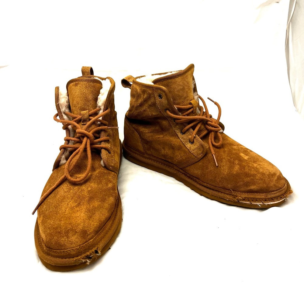 Ugg Men’s Neumel Chukka Chestnut Boots sz 12 flawed - Picture 11 of 15